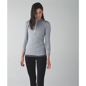 LULULEMON Kanto Catch Me Herringbone Size 10 Half Zip Running Pullover